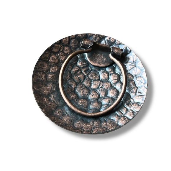 Hammered Copper Disc Scarf Clip - Picture 5 of 6